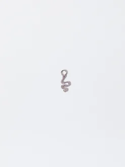 Parfois Crie os seus Brincos|Prata 925*Charm Cobra Zirconias Prata 925 Lilás | Lil&aacute;s