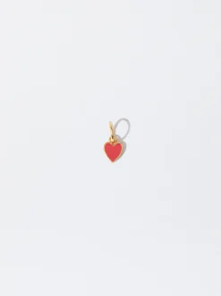 Parfois Prata 925|Crie o seu Colar*Charm Coração Prata 925 | Rosa