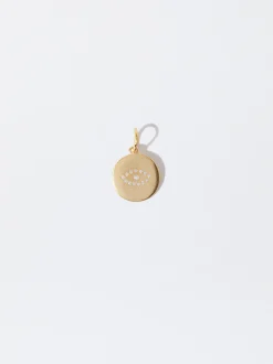 Parfois Crie o seu Colar*Charm De Prata 925 Com Olho | Dourado