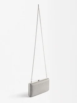 Parfois Malas Pequenas|Clutches*Clutch De Festa Com Alça De Corrente Preto | Prateado