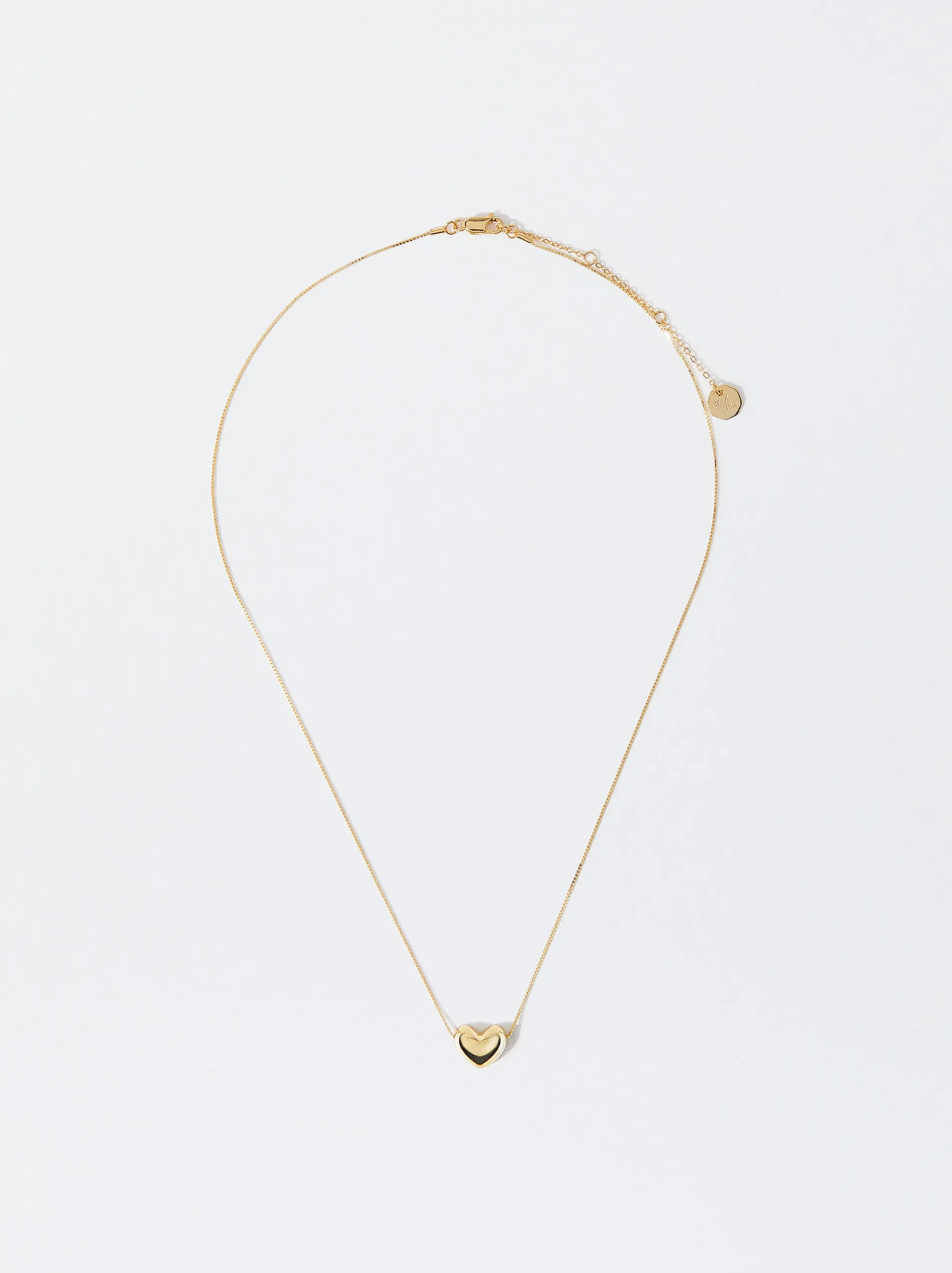Parfois Prata 925*Colar De Prata 925 Com Coração | Dourado