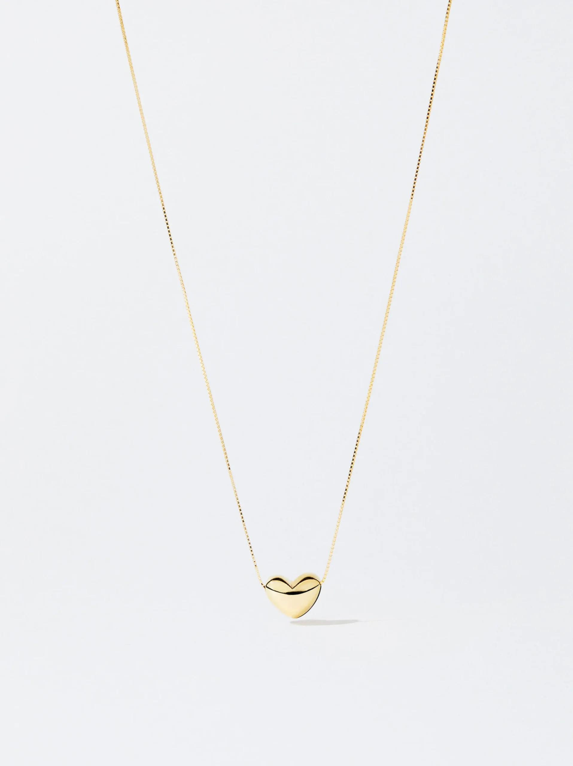 Parfois Prata 925*Colar De Prata 925 Com Coração | Dourado