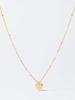 Parfois Prata 925*Colar De Prata 925 Com Pérolas | Branco