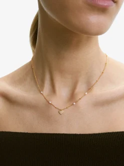 Parfois Prata 925*Colar De Prata 925 Com Pérolas | Branco