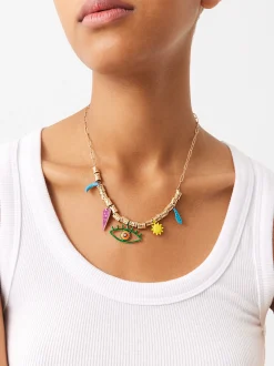 Parfois Colares*Colar Dourado Com Pingentes | Multicor