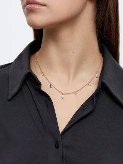 Parfois Bijuteria Delicada*Colar Com Pérola E Meia-Lua | Dourado