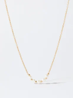 Parfois Bijuteria Delicada*Colar Com Pérolas | Dourado
