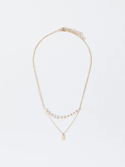 Parfois Bijuteria Delicada*Colar Com Pérolas | Dourado