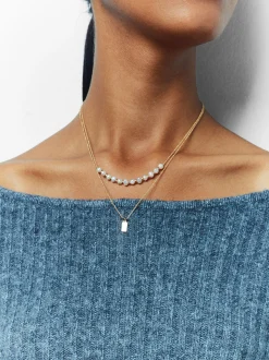 Parfois Bijuteria Delicada*Colar Com Pérolas | Dourado