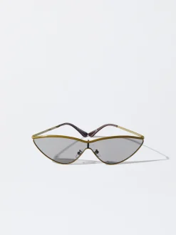 Parfois Óculos*Óculos De Sol Cat Eye Preto | Caqui