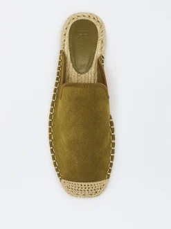 Parfois Pele|Alpercatas e Cunhas new*Exclusivo Online - Alpercatas De Pele E Juta | Caqui
