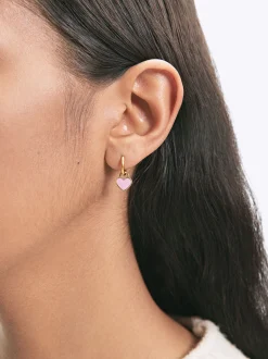 Parfois Aço inoxidável*Exclusivo Online - Argolas De Aço Inoxidável Com Coração Personalizável | Rosa