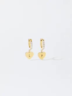 Parfois Aço inoxidável*Exclusivo Online - Brincos De Aço Inoxidável Com Zircónias | Dourado