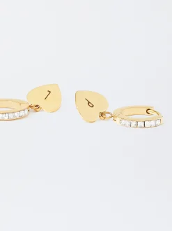 Parfois Aço inoxidável*Exclusivo Online - Brincos De Aço Inoxidável Com Zircónias | Dourado