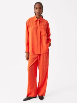 Parfois Básicos|Camisas*Exclusivo Online - Camisa Manga Comprida Com Botões Bege | Laranja