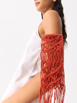 Parfois Pulseiras*Exclusivo Online - Pulseira Madeira Crochet | Laranja