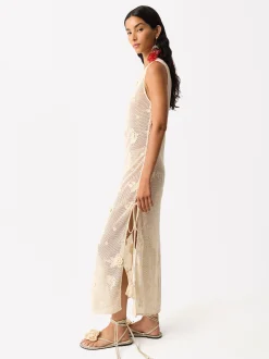 Parfois Malha|Vestidos*Exclusivo Online - Vestido Algodão Comprido | Cru