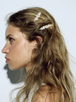 Parfois Acessórios de Cabelo*Gancho Com Pérolas De Água Doce | Branco