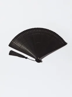 Parfois Leques*Leque Bambu Com Perfurado | Preto