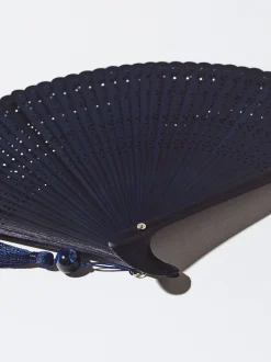 Parfois Leques*Leque Bambu Com Perfurado Preto | Azul