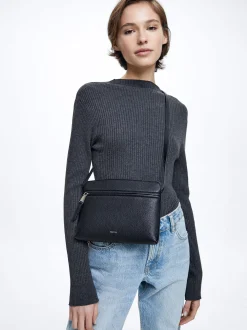 Parfois Malas de Tiracolo*Mala De Tiracolo Com Bolso Exterior | Preto