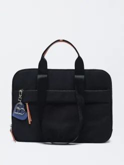 Parfois Nylon|Malas Grandes*Mala Portátil 15" Efeito Nylon | Preto