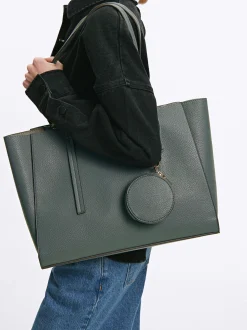 Parfois Malas Grandes|Shoppers*Mala Shopper Com Penduro Preto | Azul