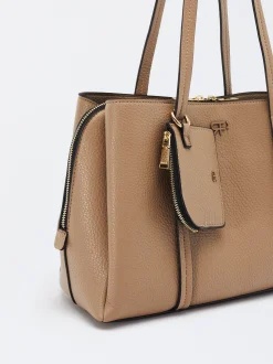 Parfois Shoppers*Mala Shopper Com Penduro Preto | Castanho