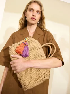 Parfois Malas de Mão|Malas Grandes*Mala Shopper Efeito Palha Natural | NC