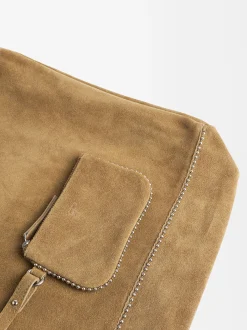 Parfois Malas Grandes|Malas de Pele new*Mala Shopper Em Pele Com Penduro - Edição Limitada | Camel