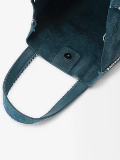 Parfois Malas de Pele new|Shoppers*Mala Shopper Em Pele Com Penduro - Edição Limitada | Azul