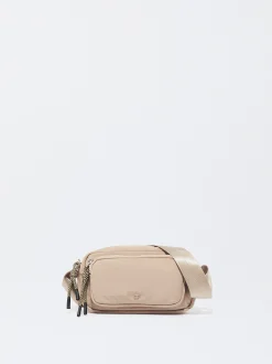 Parfois Nylon|Malas Pequenas*Mala Tiracolo De Nylon Preto | Camel
