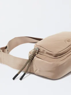 Parfois Nylon|Malas Pequenas*Mala Tiracolo De Nylon Preto | Camel