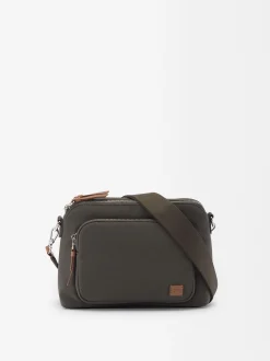 Parfois Nylon|Malas de Tiracolo*Mala Tiracolo Efeito Nylon Preto | Caqui