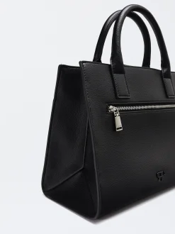 Parfois Malas de Mão*Mala Tote Com Bolsa Removível | Preto