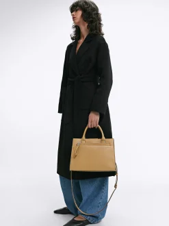Parfois Malas de Mão*Mala Tote Com Bolsa Removível Preto | Castanho