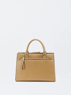 Parfois Malas de Mão*Mala Tote Com Bolsa Removível Preto | Castanho