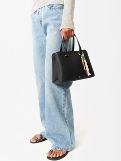 Parfois Malas de Mão*Mala Tote Com Penduro | Preto