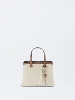 Parfois Malas de Mão*Mala Tote Com Penduro Preto | Cru