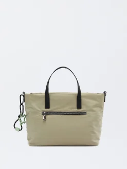 Parfois Malas de Mão|Nylon*Mala Tote De Nylon Preto | Castanho
