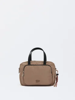 Parfois Malas de Mão|Nylon*Mala Tote De Nylon Preto | Castanho