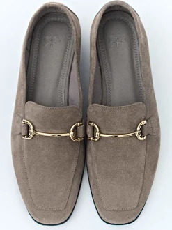 Parfois Pele|Sapatos Rasos*Mocassim De Pele Com Fivela | Castanho