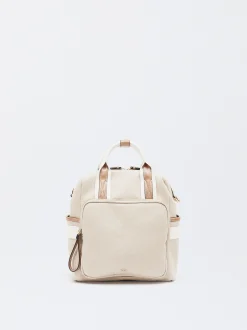 Parfois Mochilas*Mochila Canvas Alças Multifunção | Bege
