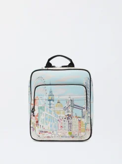 Parfois Viagem|Mochilas*Mochila De Cabine Estampada | Azul