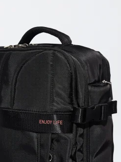 Parfois Nylon|Viagem*Mochila De Cabine Nylon Lilás | Preto