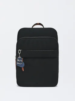 Parfois Nylon|Malas Grandes*Mochila Efeito Nylon Para Portátil De 15" | Preto