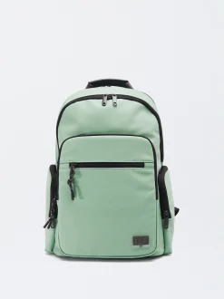 Parfois Viagem|Mochilas*Mochila Efeito Nylon Para Portátil De 13" | Verde