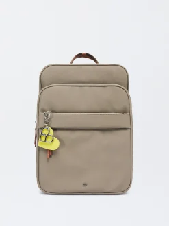Parfois Nylon|Malas Grandes*Mochila Efeito Nylon Para Portátil De 15" Preto | Castanho