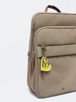 Parfois Nylon|Malas Grandes*Mochila Efeito Nylon Para Portátil De 15" Preto | Castanho