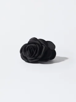 Parfois Acessórios de Cabelo*Mola De Cabelo Com Flor | Preto
